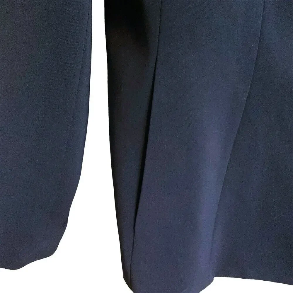 Kasper Women's 3 Button Blazer Size 10 Navy Notched Collar Pocket Work Career